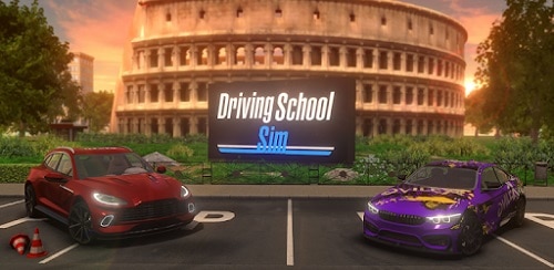 لعبة driving school sim مهكرة